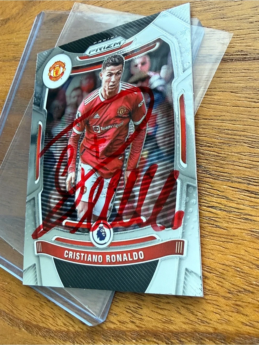 Cristiano Ronaldo Signed Soccer Trading Card - Red